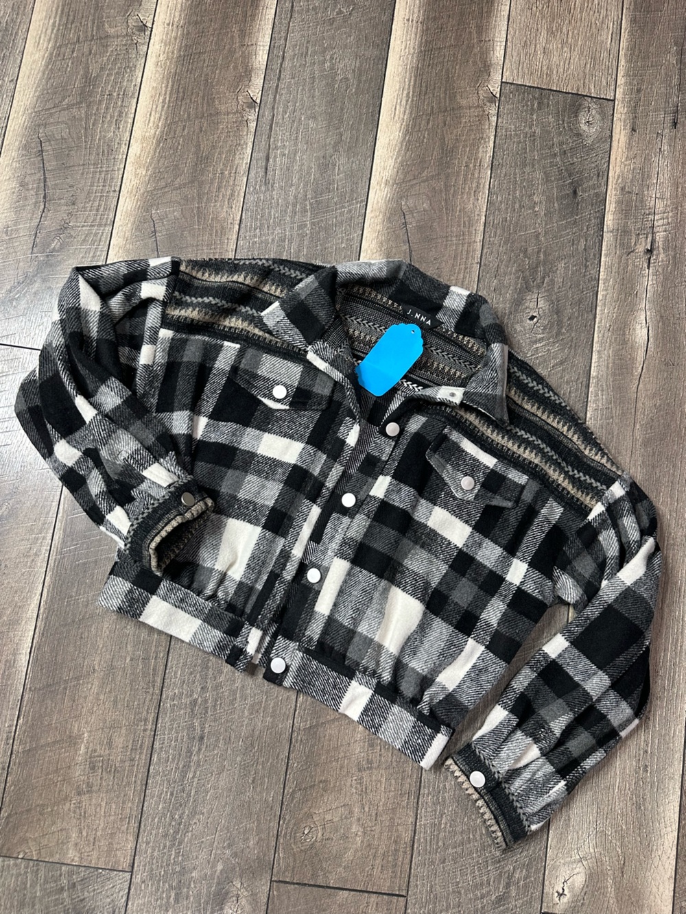 J. Nna Crop Button Down Shacket